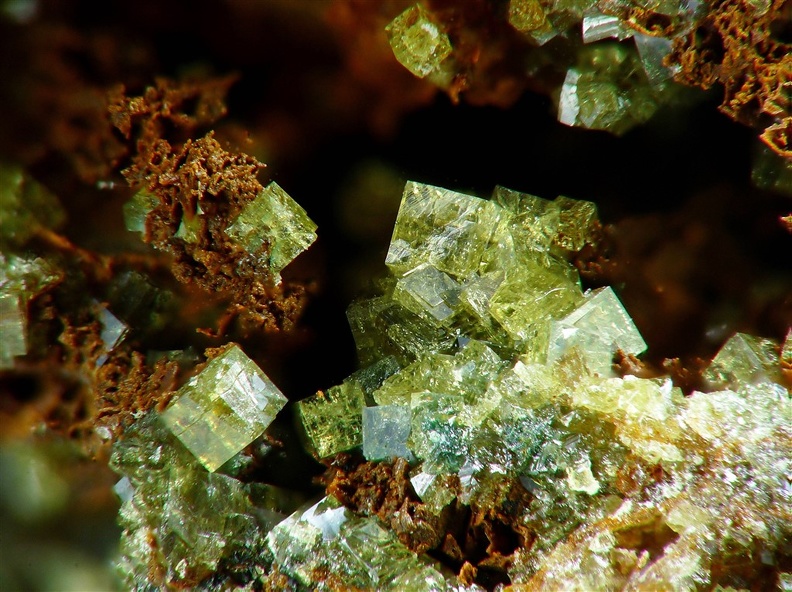 Bariopharmacosiderite, Filon Ste Barbe, Echassières, AllierX4,5mm57phCZ